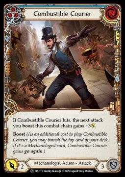 Combustible Courier (Blue) (Rainbow Foil) - Crucible of War - Unlimited (Common) [CRU-U-CRU111]