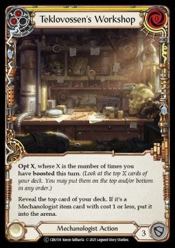 Teklovossen's Workshop (Yellow) (Rainbow Foil) - Crucible of War - Unlimited (Common) [CRU-U-CRU116]