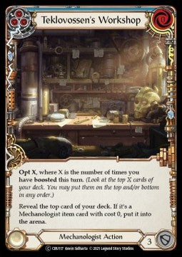 Teklovossen's Workshop (Blue) (Rainbow Foil) - Crucible of War - Unlimited (Common) [CRU-U-CRU117]