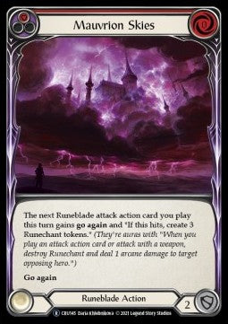 Mauvrion Skies (Red) (Rainbow Foil) - Crucible of War - Unlimited (Rare) [CRU-U-CRU145]