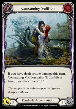 Consuming Volition (Yellow) (Rainbow Foil) - Crucible of War - Unlimited (Common) [CRU-U-CRU149]