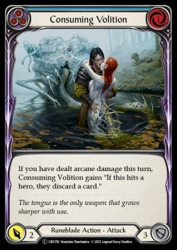 Consuming Volition (Blue) (Rainbow Foil) - Crucible of War - Unlimited (Common) [CRU-U-CRU150]