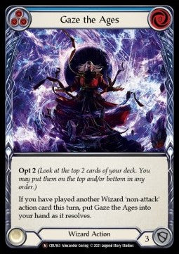 Gaze the Ages (Rainbow Foil) - Crucible of War - Unlimited (Majestic) [CRU-U-CRU163]