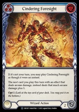 Cindering Foresight (Blue) (Normal) - Crucible of War - Unlimited (Rare) [CRU-U-CRU167]