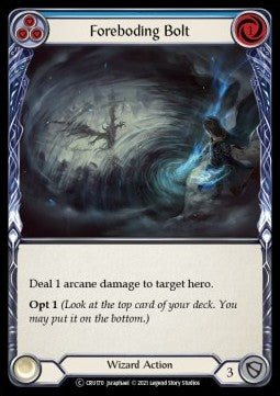 Foreboding Bolt (Blue) (Rainbow Foil) - Crucible of War - Unlimited (Common) [CRU-U-CRU170]