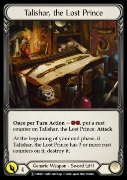 Talishar, the Lost Prince (Rainbow Foil) - Crucible of War - Unlimited (Rare) [CRU-U-CRU177]