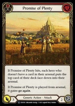 Promise of Plenty (Red) (Normal) - Crucible of War - Unlimited (Rare) [CRU-U-CRU183]