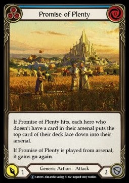Promise of Plenty (Blue) (Rainbow Foil) - Crucible of War - Unlimited (Rare) [CRU-U-CRU185]