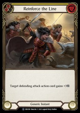 Reinforce the Line (Yellow) (Rainbow Foil) - Crucible of War - Unlimited (Rare) [CRU-U-CRU190]
