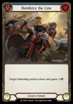 Reinforce the Line (Blue) (Rainbow Foil) - Crucible of War - Unlimited (Rare) [CRU-U-CRU191]