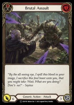 Brutal Assault (Red) (Rainbow Foil) - Crucible of War - Unlimited (Common) [CRU-U-CRU192]