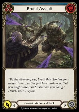 Brutal Assault (Blue) (Rainbow Foil) - Crucible of War - Unlimited (Common) [CRU-U-CRU194]