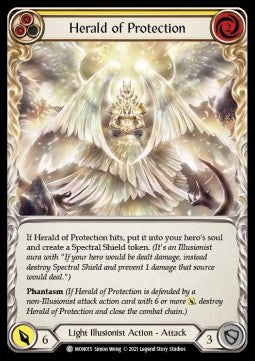 Herald of Protection (Yellow) (Rainbow Foil) - Monarch - First (Common) [MON-F-MON015]