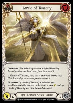 Herald of Tenacity (Red) (Rainbow Foil) - Monarch - First (Common) [MON-F-MON023]