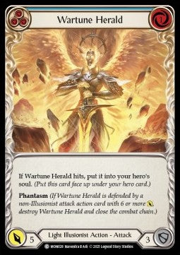 Wartune Herald (Blue) (Rainbow Foil) - Monarch - First (Common) [MON-F-MON028]