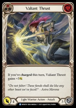 Valiant Thrust (Red) (Normal) - Monarch - First (Rare) [MON-F-MON039]