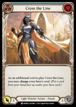 Cross the Line (Blue) (Normal) - Monarch - First (Common) [MON-F-MON047]