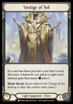 Vestige of Sol (Cold Foil) - Monarch - First (Legendary) [MON-F-MON060]