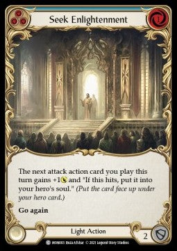 Seek Enlightenment (Blue) (Rainbow Foil) - Monarch - First (Common) [MON-F-MON083]