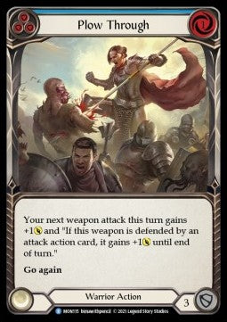 Plow Through (Blue) (Rainbow Foil) - Monarch - First (Rare) [MON-F-MON115]