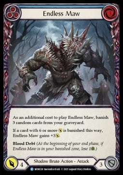 Endless Maw (Blue) (Rainbow Foil) - Monarch - First (Rare) [MON-F-MON128]