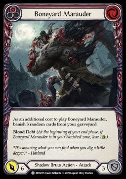 Boneyard Marauder (Red) (Rainbow Foil) - Monarch - First (Common) [MON-F-MON135]