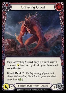Graveling Growl (Red) (Rainbow Foil) - Monarch - First (Common) [MON-F-MON144]