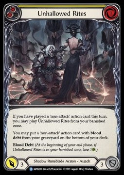 Unhallowed Rites (Yellow) (Normal) - Monarch - First (Rare) [MON-F-MON160]
