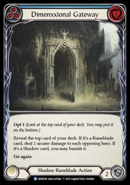 Dimenxxional Gateway (Blue) (Rainbow Foil) - Monarch - First (Rare) [MON-F-MON164]
