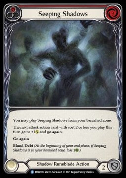 Seeping Shadows (Red) (Rainbow Foil) - Monarch - First (Rare) [MON-F-MON165]