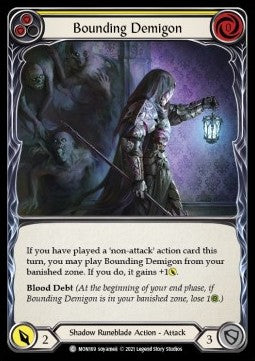 Bounding Demigon (Yellow) (Rainbow Foil) - Monarch - First (Common) [MON-F-MON169]