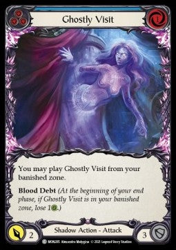 Ghostly Visit (Blue) (Rainbow Foil) - Monarch - First (Common) [MON-F-MON205]