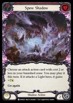 Spew Shadow (Red) (Rainbow Foil) - Monarch - First (Common) [MON-F-MON212]