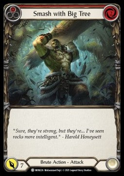 Smash with Big Tree (Red) (Rainbow Foil) - Monarch - First (Common) [MON-F-MON226]