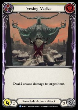 Vexing Malice (Yellow) (Normal) - Monarch - First (Rare) [MON-F-MON233]