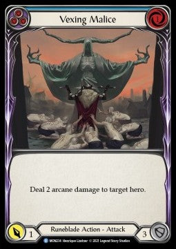 Vexing Malice (Blue) (Rainbow Foil) - Monarch - First (Rare) [MON-F-MON234]