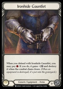 Ironhide Gauntlet (Cold Foil) - Monarch - First (Common) [MON-F-MON243]