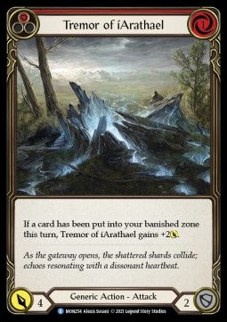 Tremor of iArathael (Red) (Rainbow Foil) - Monarch - First (Rare) [MON-F-MON254]
