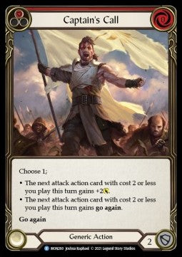 Captain's Call (Red) (Rainbow Foil) - Monarch - First (Rare) [MON-F-MON260]