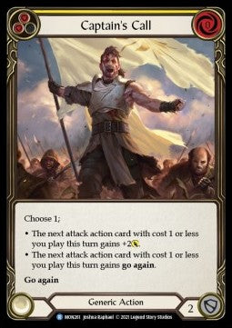 Captain's Call (Yellow) (Rainbow Foil) - Monarch - First (Rare) [MON-F-MON261]