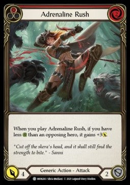 Adrenaline Rush (Red) (Rainbow Foil) - Monarch - First (Common) [MON-F-MON263]