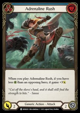 Adrenaline Rush (Blue) (Rainbow Foil) - Monarch - First (Common) [MON-F-MON265]
