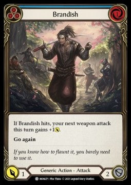 Brandish (Blue) (Rainbow Foil) - Monarch - First (Common) [MON-F-MON271]