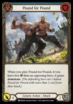 Pound for Pound (Blue) (Rainbow Foil) - Monarch - First (Common) [MON-F-MON280]