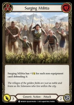 Surging Militia (Blue) (Normal) - Monarch - First (Common) [MON-F-MON289]