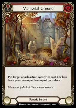 Memorial Ground (Red) (Rainbow Foil) - Monarch - First (Common) [MON-F-MON303]