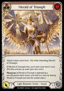 Herald of Triumph (Red) (Rainbow Foil) - Monarch - Unlimited (Rare) [MON-U-MON008]