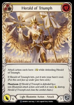 Herald of Triumph (Yellow) (Rainbow Foil) - Monarch - Unlimited (Rare) [MON-U-MON009]
