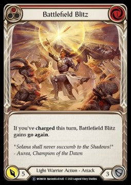 Battlefield Blitz (Red) (Rainbow Foil) - Monarch - Unlimited (Rare) [MON-U-MON036]