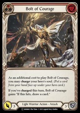 Bolt of Courage (Red) (Rainbow Foil) - Monarch - Unlimited (Common) [MON-U-MON042]